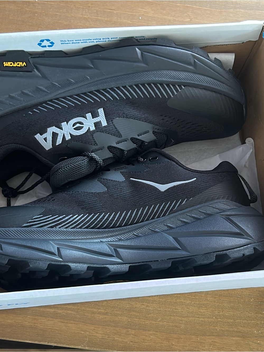 Hoka One One Men's Black Trail Running Shoes